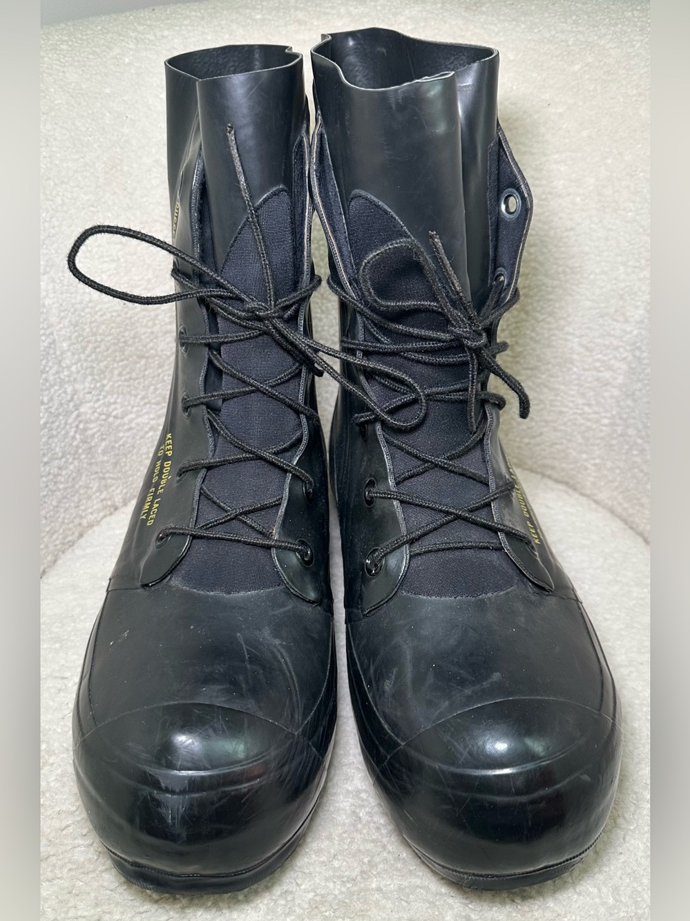 Vintage 1982 Bata U.S. Military Arctic Overboots Black Rubber Cold weather boots - Picture 3 of 15